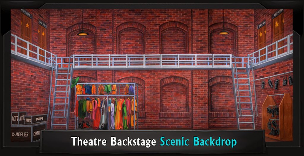 Theatre Backstage Professional Scenic SINGIN' IN THE RAIN Backdrop