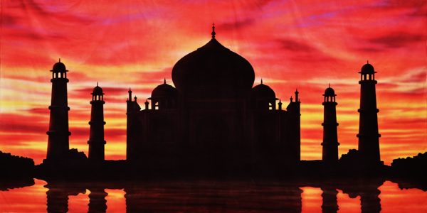 Taj Mahal Sunset Scenic Backdrop