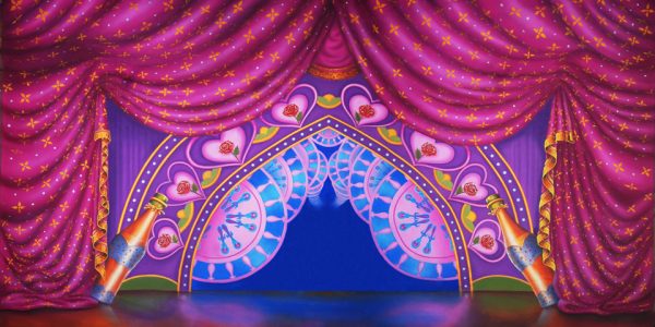 Be Our Guest Celebration Curtain Scenic Backdrop