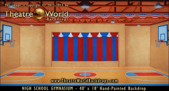 High School Gymnasium Scenic Backdrops