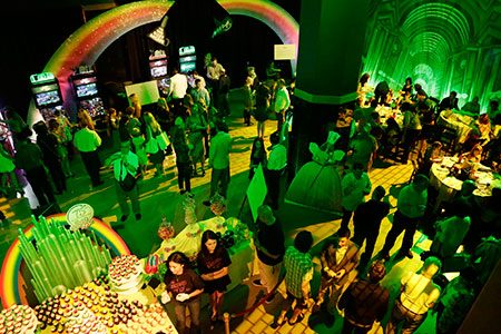 TheatreWorld's Professional Scenic Emerald City Great Hall Backdrop at WIZARD OF OZ 75 Anniversary Party