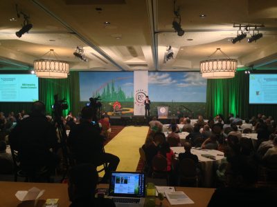 TheatreWorld's Professional Scenic Road to Oz Backdrop Used at a Corporate Meeting