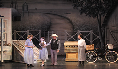 TheatreWorld's Black and White Prairie Farm Professional Wizard of Oz Backdrop