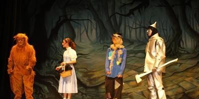 TheatreWorld's Hanted Forest backdrop used in a IZARD OF OZ production by Brookville High