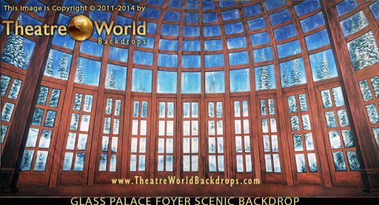 TheatreWorld's Glass Palace Foyer Professional Scenic Backdrop for THE NUTCRACKER