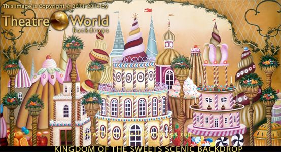 TheatreWorld's Classical Kingdom of the Sweets Professional Scenic NUTCRACKER Backdrop