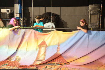 Largo Cultural Center Theatre Camp Students Hang TheatreWorld Professional Scenic Backdrop