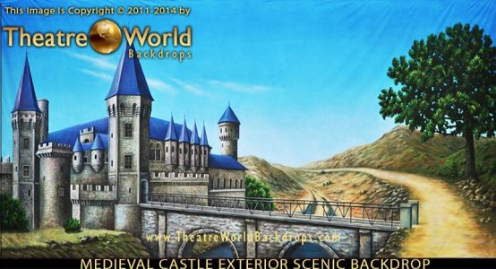 Medieval Castle Exterior Scenic Backdrop