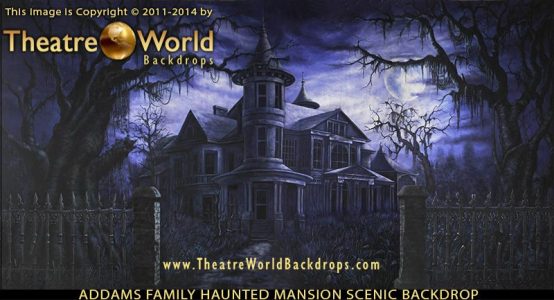 Addams Family Haunted Mansion Scenic Backdrop