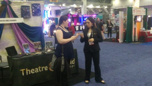 TheatreWorld Professional Scenic Backdrops Team at the USITT 201 Stage Expo