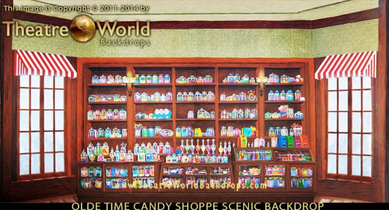 Olde Time Candy Shoppe Professional Scenic backdrop