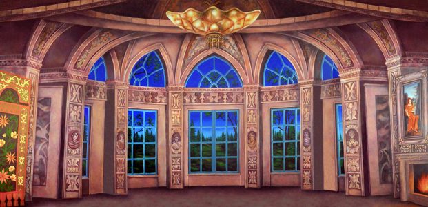 Baroque Ballroom Professional Scenic Alice in Wonderland Backdrop