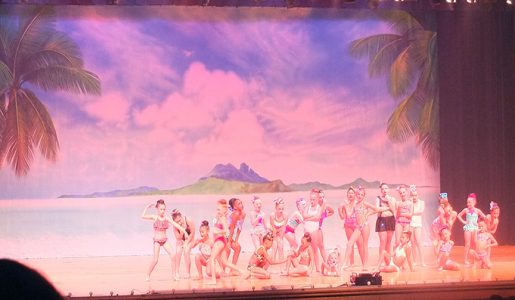 Professional Scenic Backdrop Tropical Paradise Charlene's School of Dance 