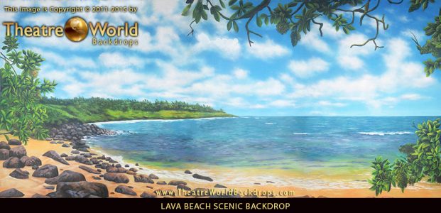 Professional Scenic Backdrop Lava Beach