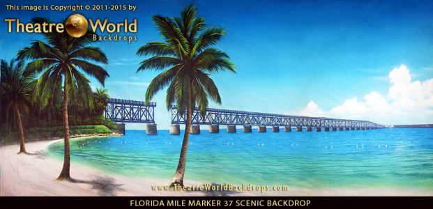 Professional Scenic Backdrop Florida Keys Mile Marker 37