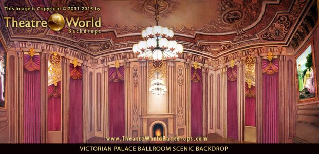 Victorian Palace Ballroom Professional Scenic Backdrop