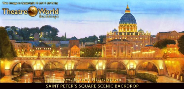 Professional Scenic Backdrop Saint Peter's Square Rome