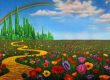 Wizard of OZ Poppy Field City Backdrop