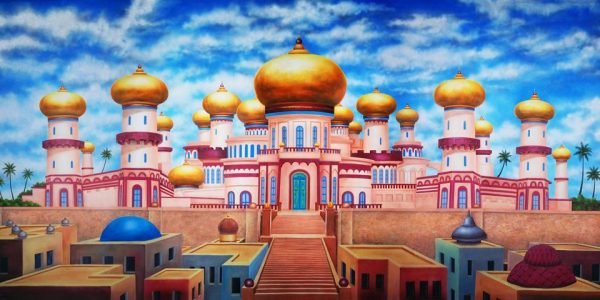 Aladdin Agrabah Palace Exterior Professional Scenic Backdrop