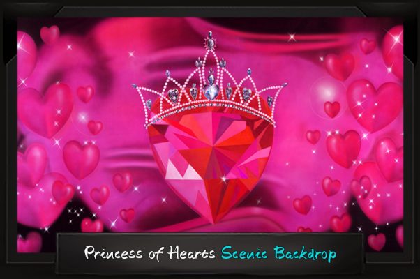 Professional Alice in Wonderland Princess of Hearts Scenic Backdrop