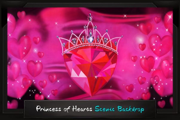 Professional Alice in Wonderland Princess of Hearts Scenic Backdrop