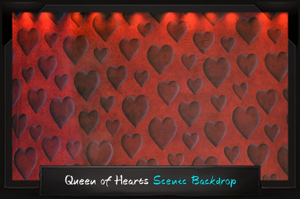 Professional Alice in Wonderland Queen of Hearts Scenic Backdrop