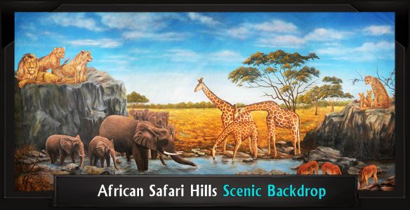 The Lion King African Safari Hills Professional Scenic Backdrop