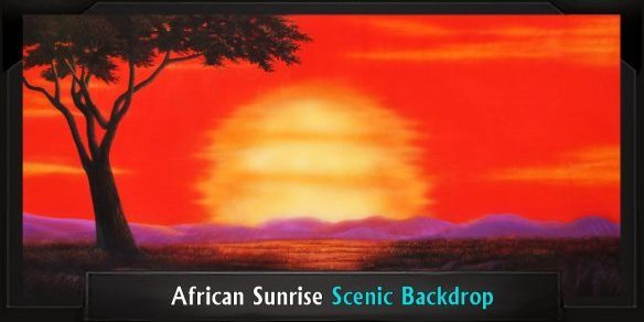 African Sunrise Professional Scenic Backdrop The Lion King African Sunrise Professional Scenic Backdrop