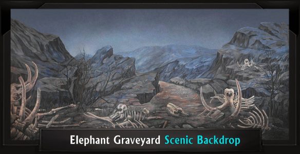 The Lion King Elephant Graveyard Professional Scenic Backdrop