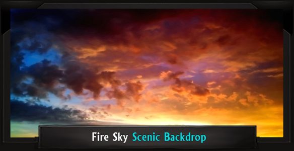 Fire Sky Shrek Professional Scenic Backdrop