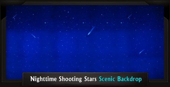 Addams Family Nighttime Shooting Stars Professional Scenic Backdrops