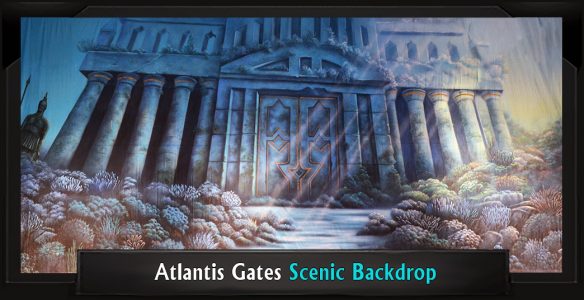 Atlantis Gates Professional Scenic Little Mermaid Backdrop