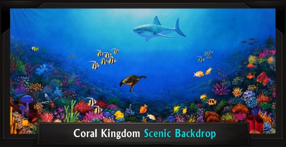 Coral Kingdom Professional Scenic Little Mermaid Backdrop