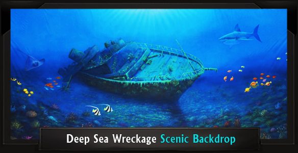 Deep Sea Wreckage Professional Scenic Little Mermaid Backdrop