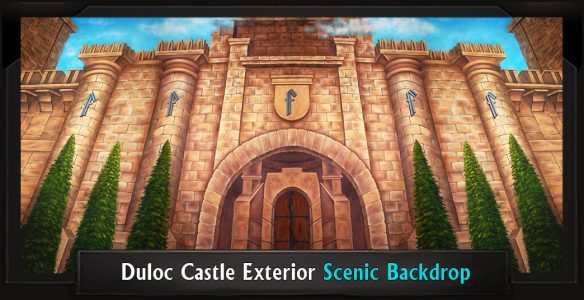 DULOC CASTLE EXTERIOR Professional Scenic Shrek Backdrop