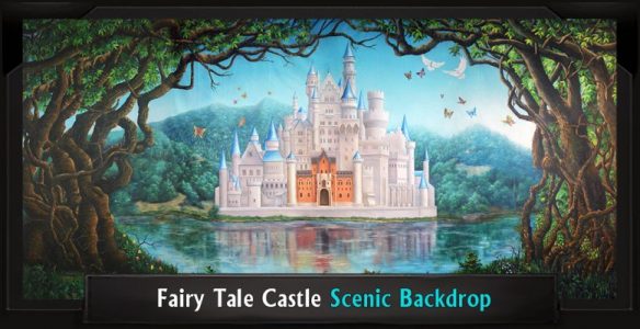 FAIRY TALE CASTLE Professional Scenic Shrek Backdrop