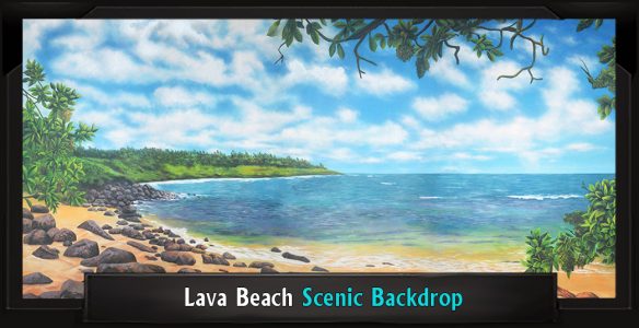 Lava Beach Professional Scenic Backdrop
