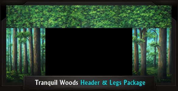 TRANQUIL WOODS Professional Scenic Header and Legs Set, Shrek