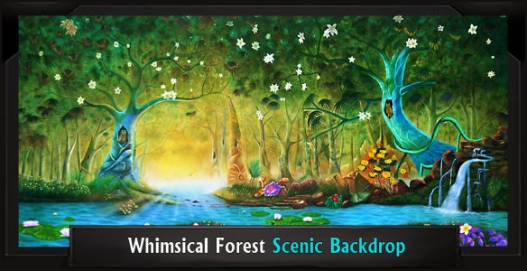 Whimsical Forest Professional Scenic Little Mermaid Backdrop