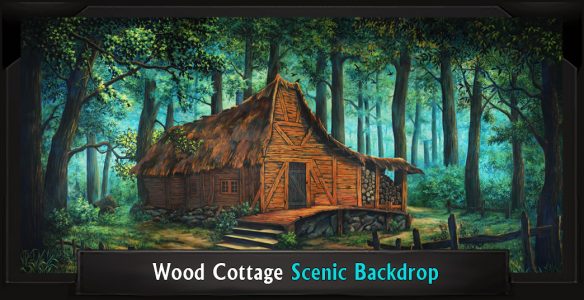 WOOD COTTAGE Professional Scenic Shrek Backdrop