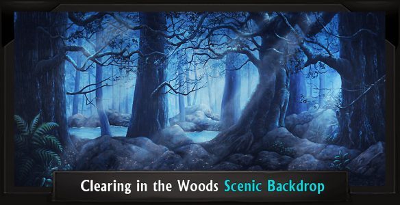 Clearing in the Woods Professional Scenic Addams Family Backdrop