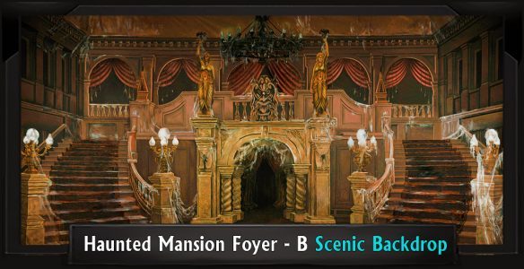 Haunted Mansion Foyer B Professional Scenic Backdrop