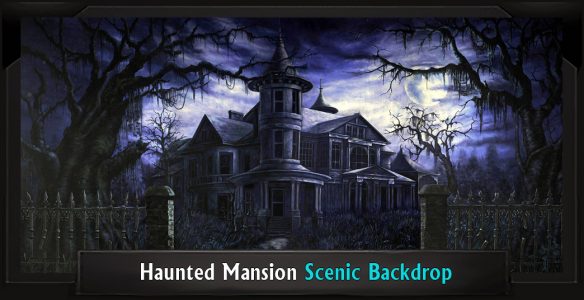 Haunted Mansion Professional Scenic Addams Family Backdrop