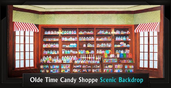 olde-time-candy-shoppe-with-frame Olde Time Candy Shoppe Professional Scenic Mary Poppins Backdrop