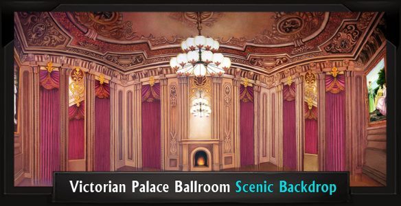 Victorian Palace Ballroom Professional Scenic Addams Family Backdrop