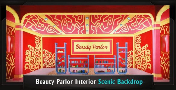 Beauty Parlor Interior Professional Scenic Legally Blonde Backdrop