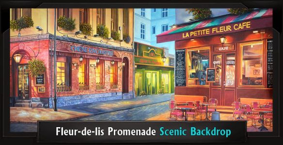 Legally Blonde Musical FLEUR-DE-LIS PROMENADE Professional Scenic Backdrop