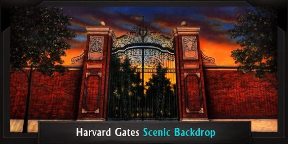 HARVARD GATES with Frame Harvard Gates Professional Scenic Legally Blonde Backdrop