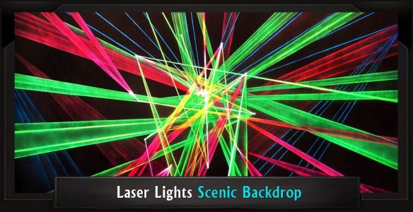 Laser Lights Professional Scenic School of Rock Backdrop