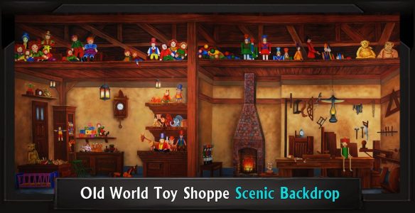 Old World Toy Shoppe Scenic Backdrop